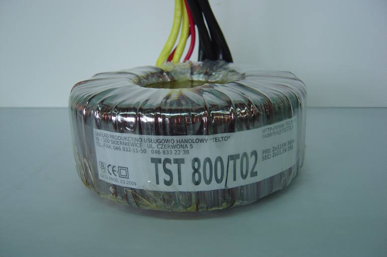 Transformator toroidalny sieciowy TST  800/T002 (2X115/2X11.5V)