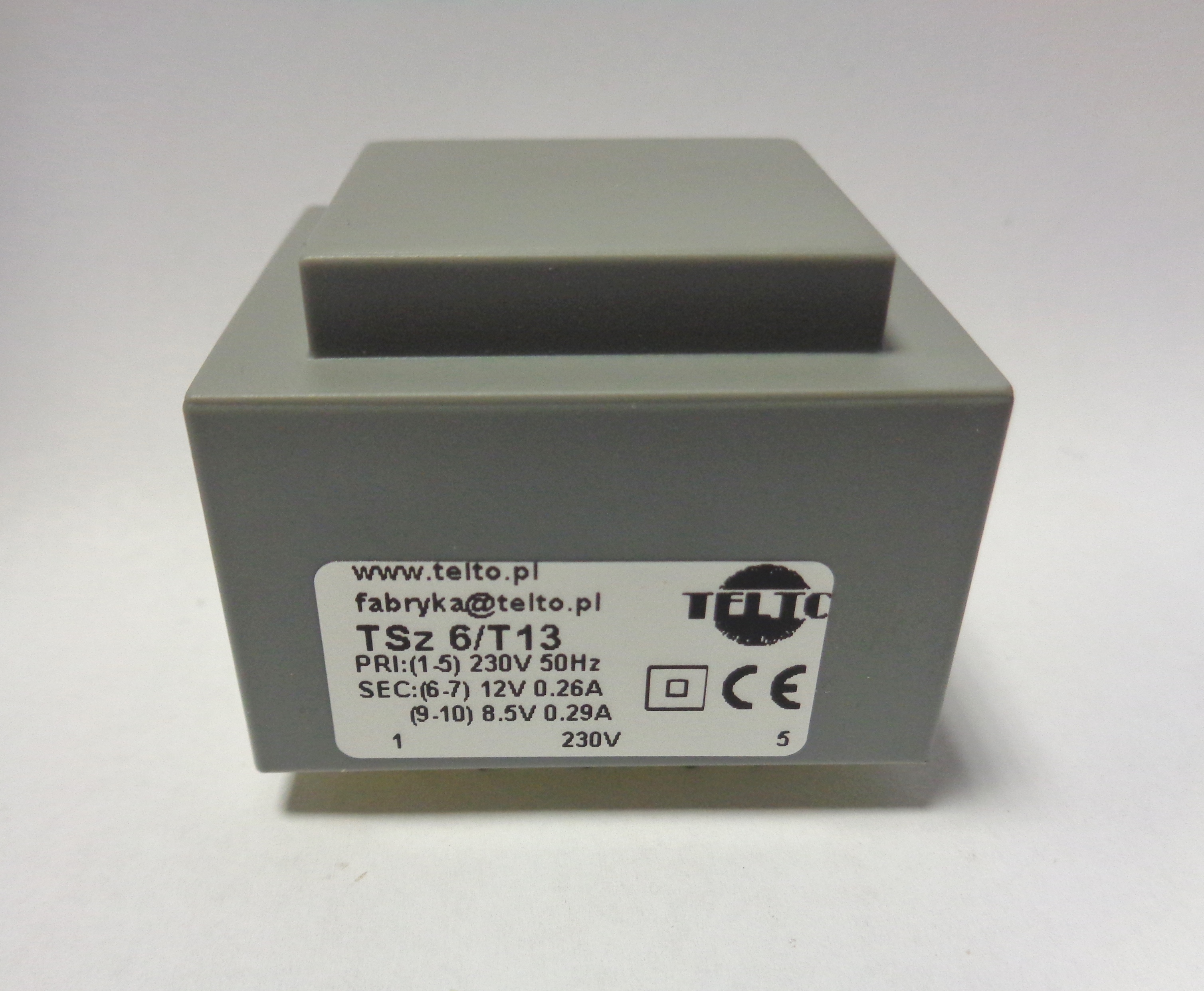 Transformator TSz   6/T13 230/ 12V 0.26A, 8.5V 0.29A