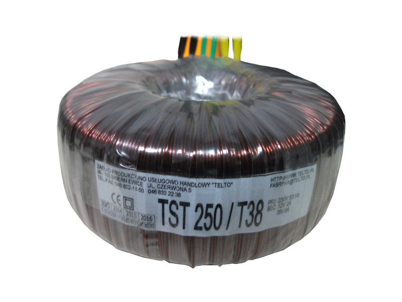 Transformator toroidalny sieciowy TST  250/T038 230/2x23V 6A, 2x