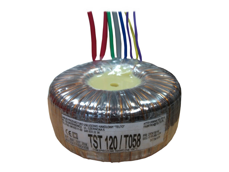 Transformator toroidalny sieciowy TST  120/T058 230/0-16-26V