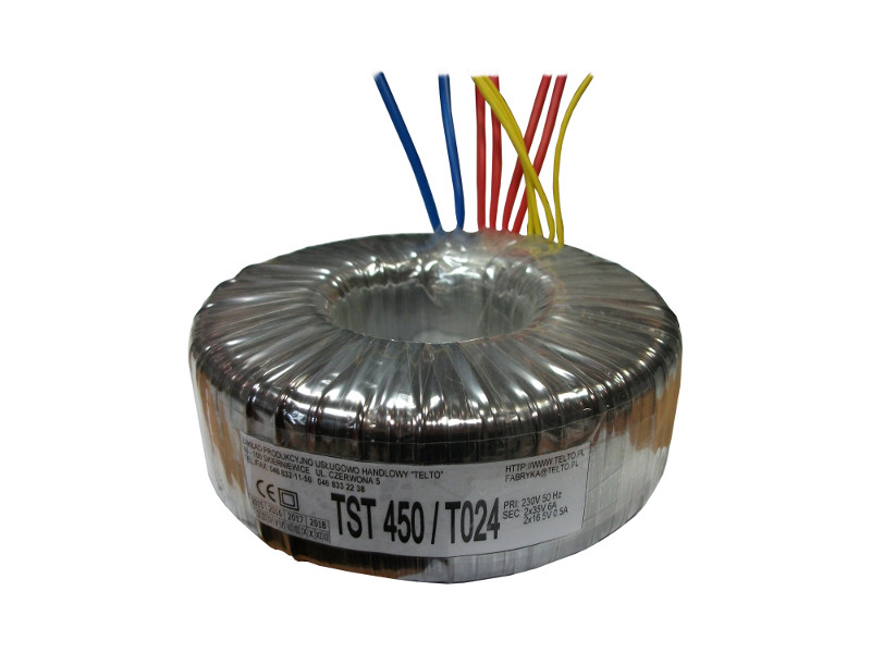 Transformator toroidalny sieciowy TST  450/T024 230/2x35V 6A