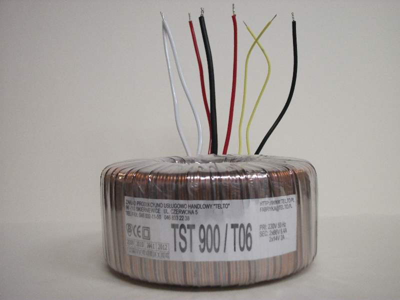 Transformator toroidalny sieciowy TST  900/T06 (230/2x66V 6.4A,
