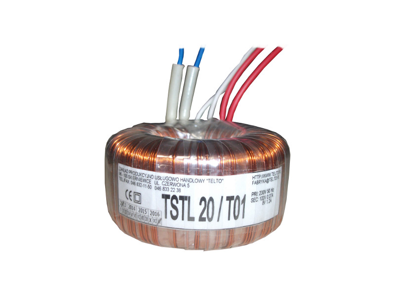 Transformator TSTL  20/T01 230/100V 0.07A, 8V 1.2A