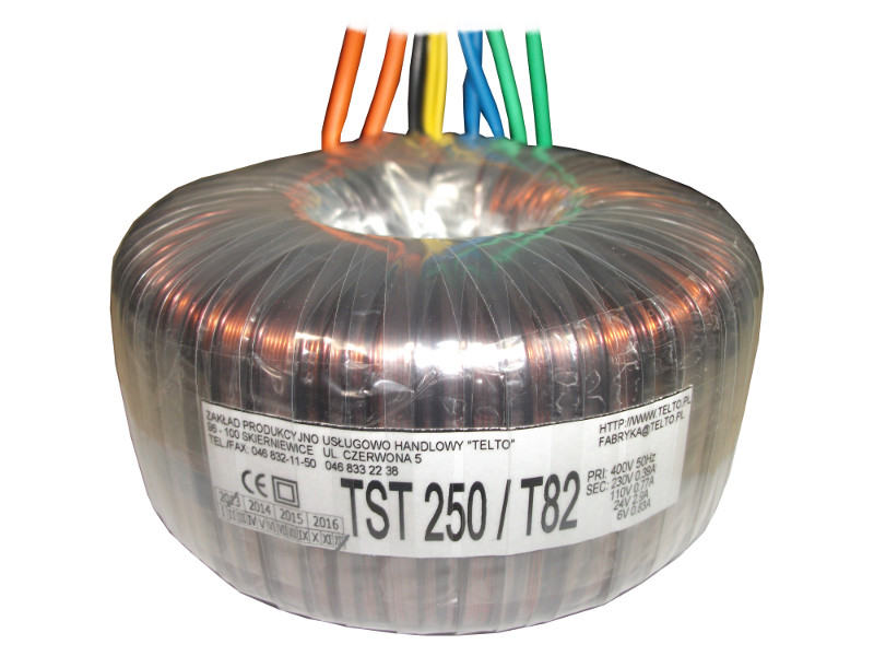 Transformator toroidalny sieciowy TST  250/T082 400/230V 0.39A,