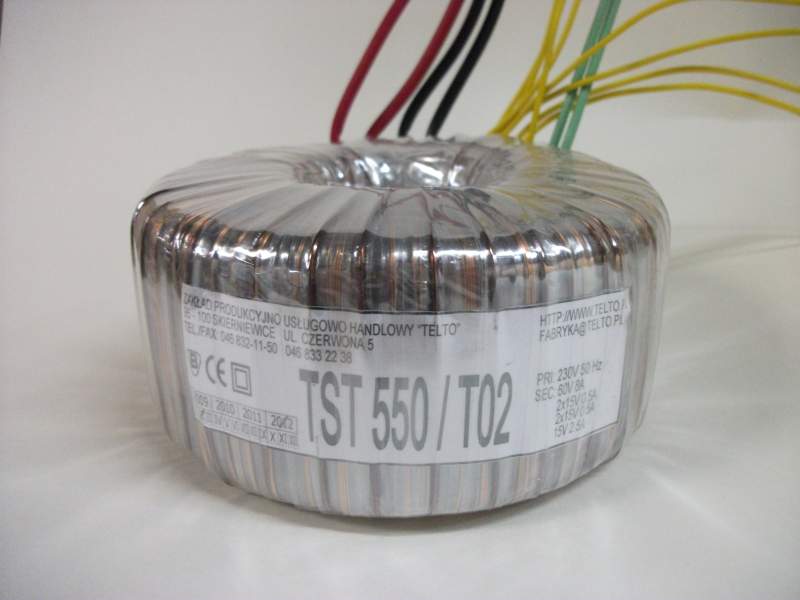 Transformator toroidalny sieciowy TST  550/T002 230/60V 8A, 15V