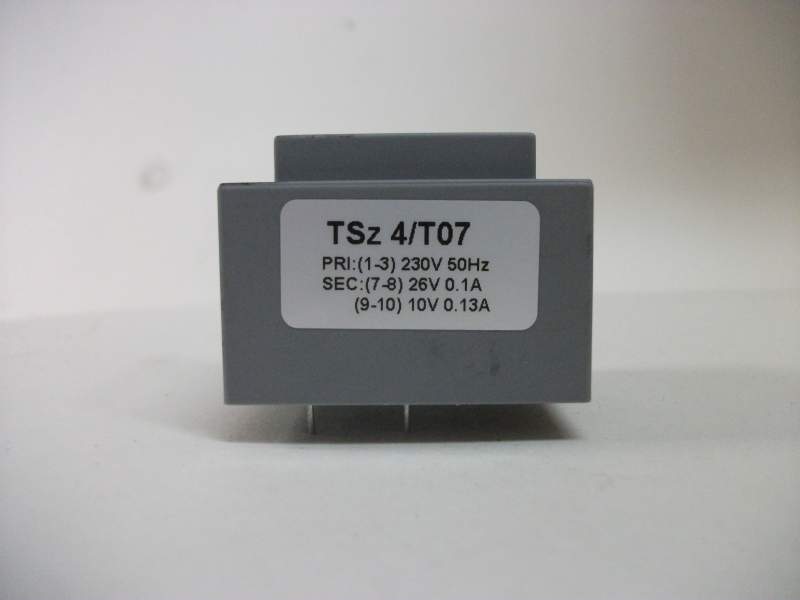 Transformator TSz   4/T07 (230(1-3)/26V 0.1A (7-8), 10V 0.13A (9