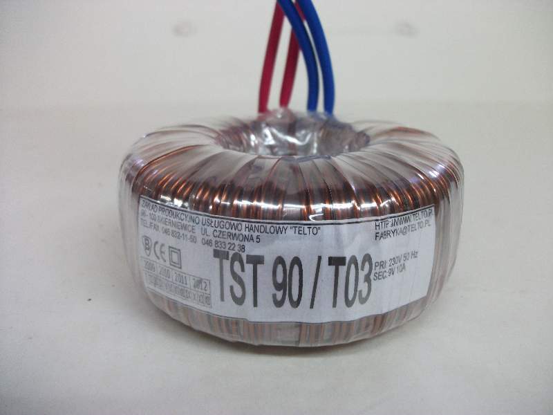 Transformator toroidalny sieciowy TST   90/T003 230/9V 10A