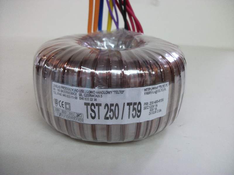 Transformator toroidalny sieciowy TST  250/T059 230-400-415/ 120