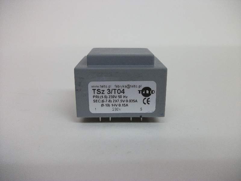 Transformator TSz   3/T04 230/2x7.5V 0.035A, 14V 0.15A