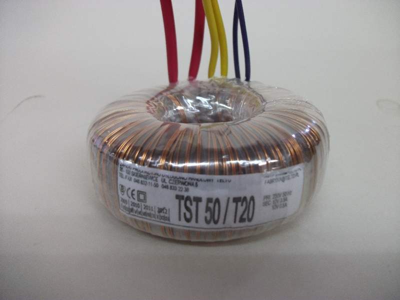 Transformator toroidalny sieciowy TST   50/T020 230/12V 3.5A,12V