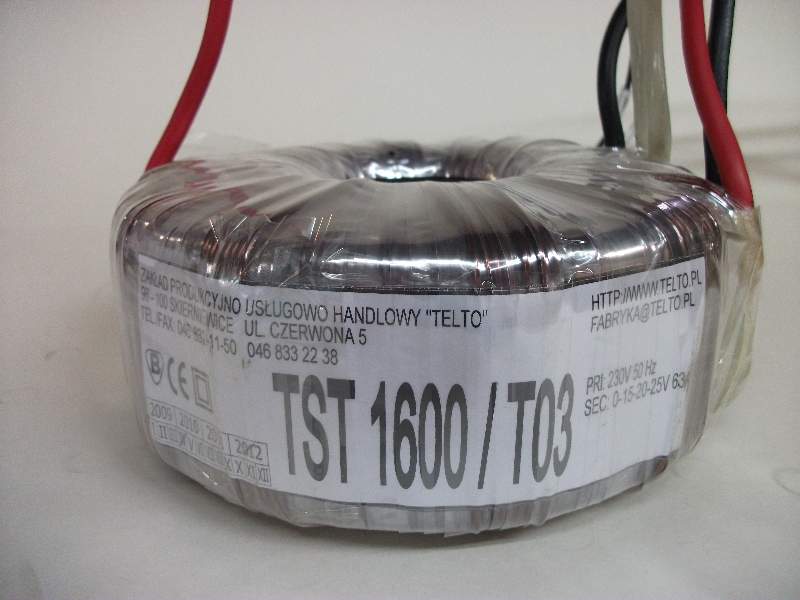 Transformator toroidalny sieciowy TST 1600/T03 230/0-15-20-25V 6