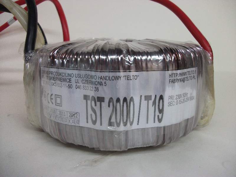 Transformator toroidalny sieciowy TST 2000/T19 230/0-15-20-25V 8