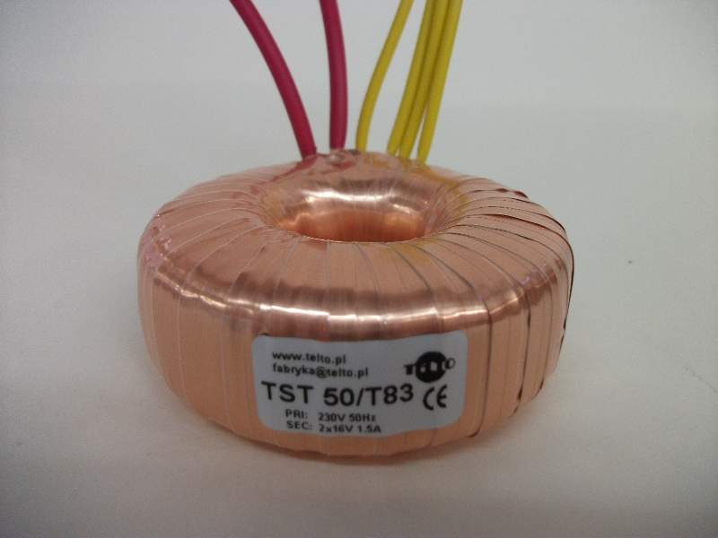 Transformator toroidalny sieciowy TST   50/T083 230/2X16V 1.5A