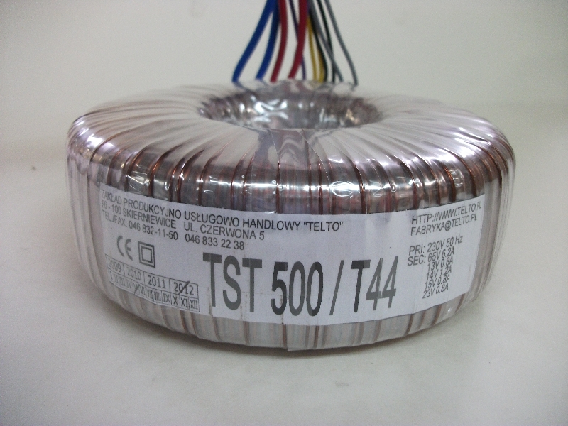 Transformator toroidalny sieciowy TST  500/T044 230/65V 6.2A, 13