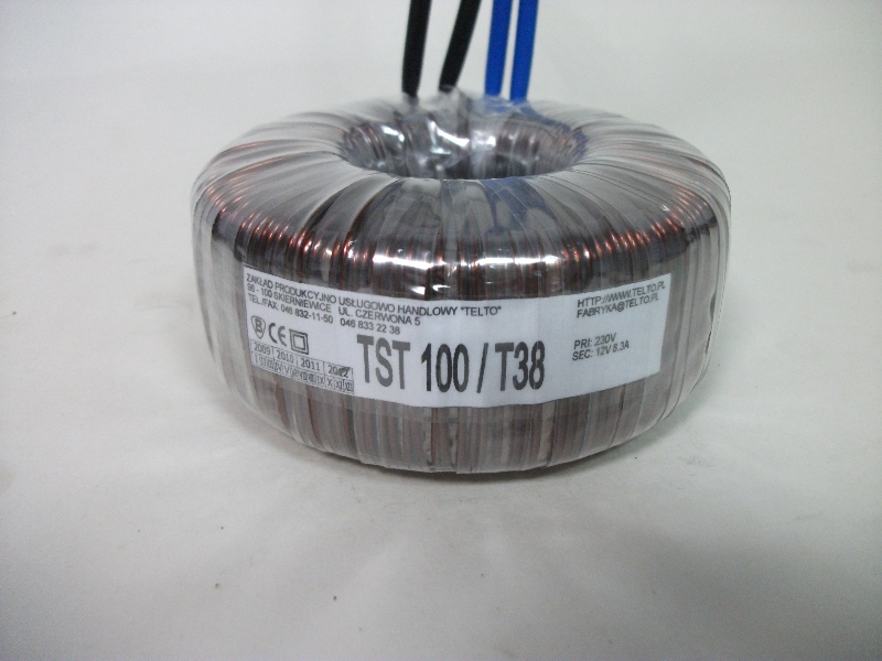 Transformator toroidalny sieciowy TST  100/T038 230/12V 8.3A