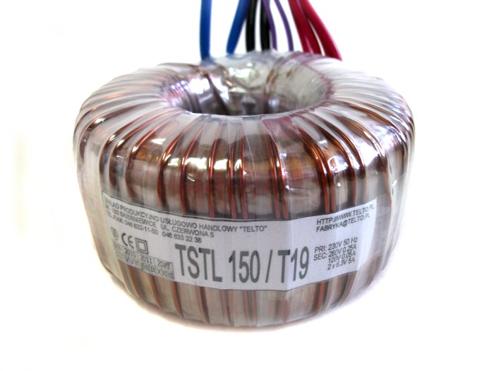 Transformator TSTL 150/T19 230/260V 0.25A 120V 0.05A 2x6.3V 5A