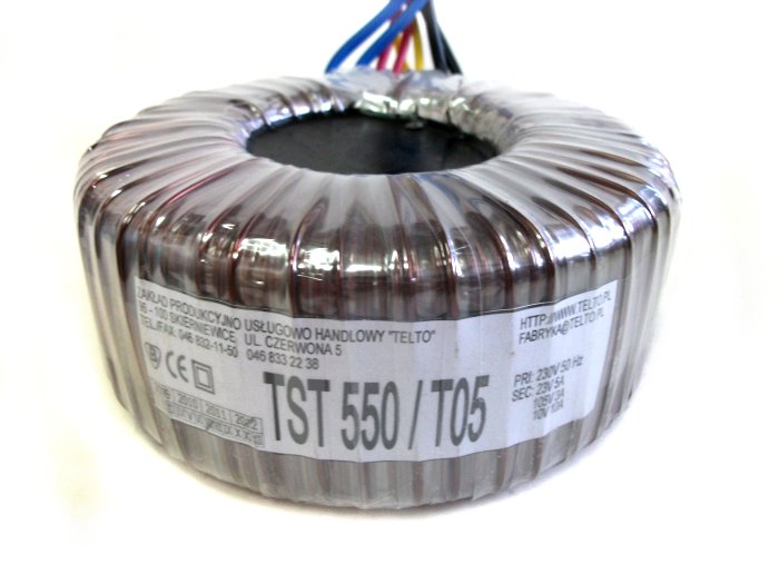 Transformator toroidalny sieciowy TST  550/T005 230/23V 5A 105V