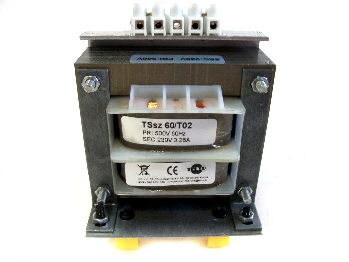 Transformator TSsz   60/T02 500/230V 0.26A, NA SZYNĘ DIN 35