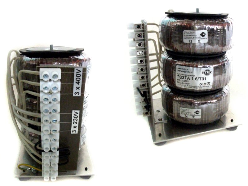 Autotransformator trójfazowy TS3TA   1.6/T01 3x400/3x230V