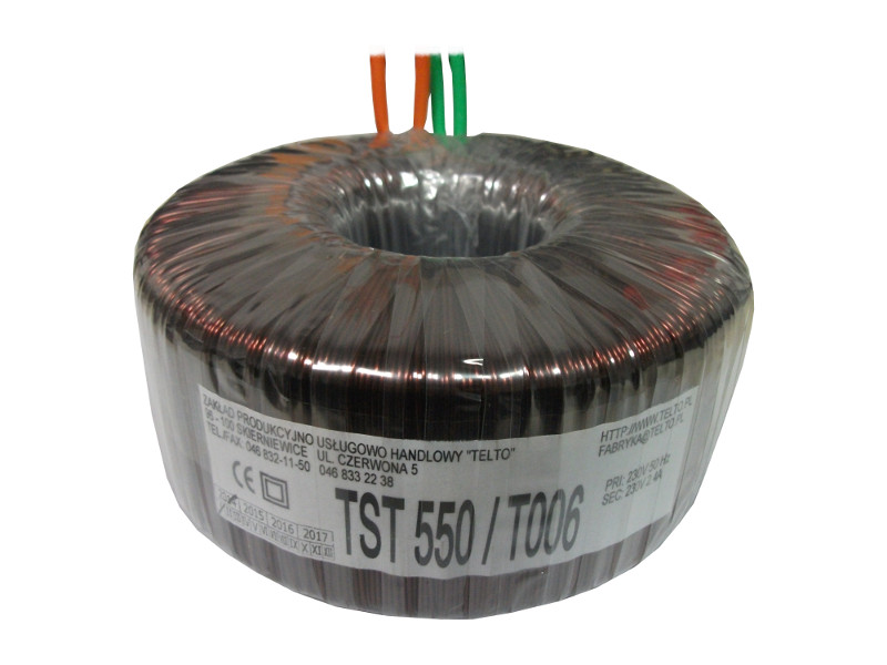Transformator toroidalny sieciowy TST  550/T006 500/230V 2.4A