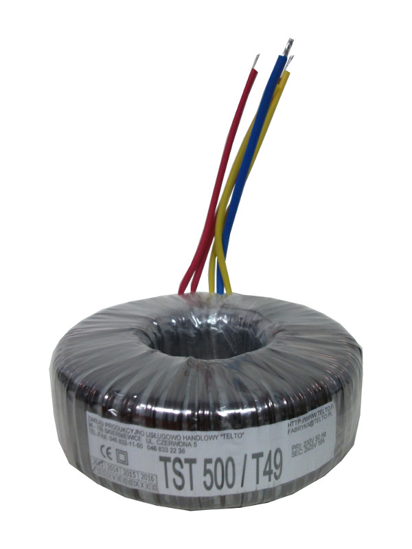 Transformator toroidalny sieciowy TST  500/T049 230/2x25V 10A