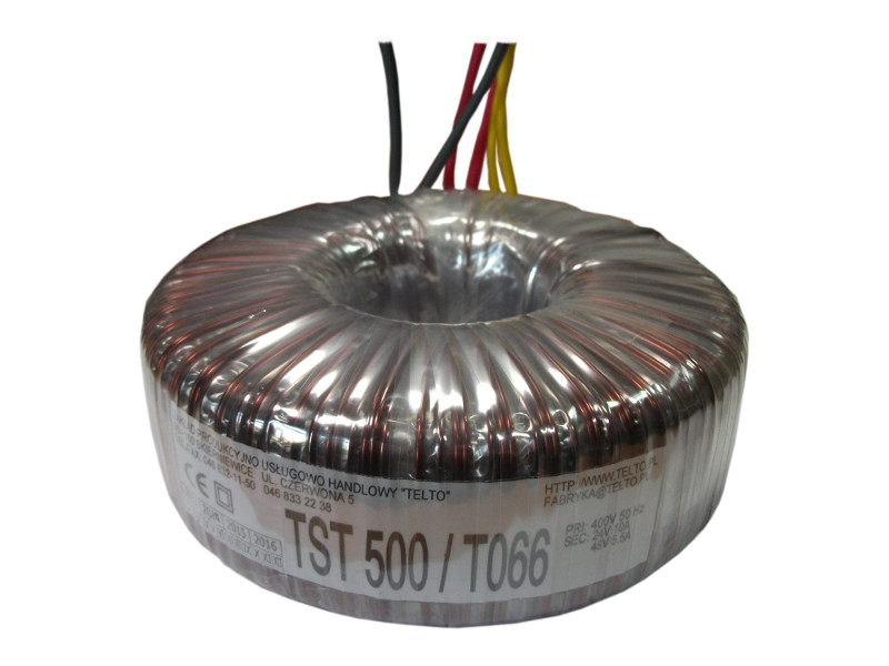 Transformator toroidalny sieciowy TST  500/T066 400/24V 10A, 48V