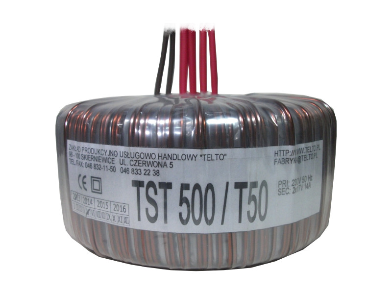 Transformator toroidalny sieciowy TST  500/T050  230/2x17V 14A