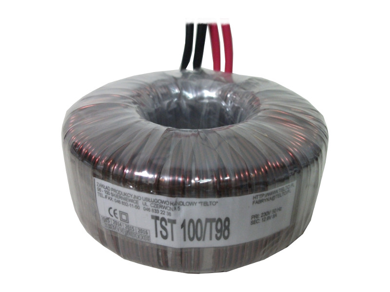 Transformator toroidalny sieciowy TST  100/T098 230/12.6V 8A