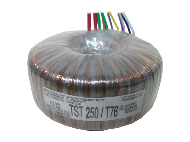 Transformator toroidalny sieciowy TST  250/T076 230/2x40V 2.5A