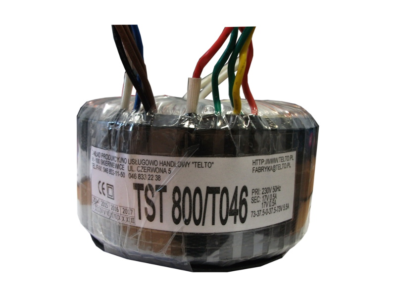 Transformator toroidalny sieciowy TST  800/T046 230/2X73V 5.5A