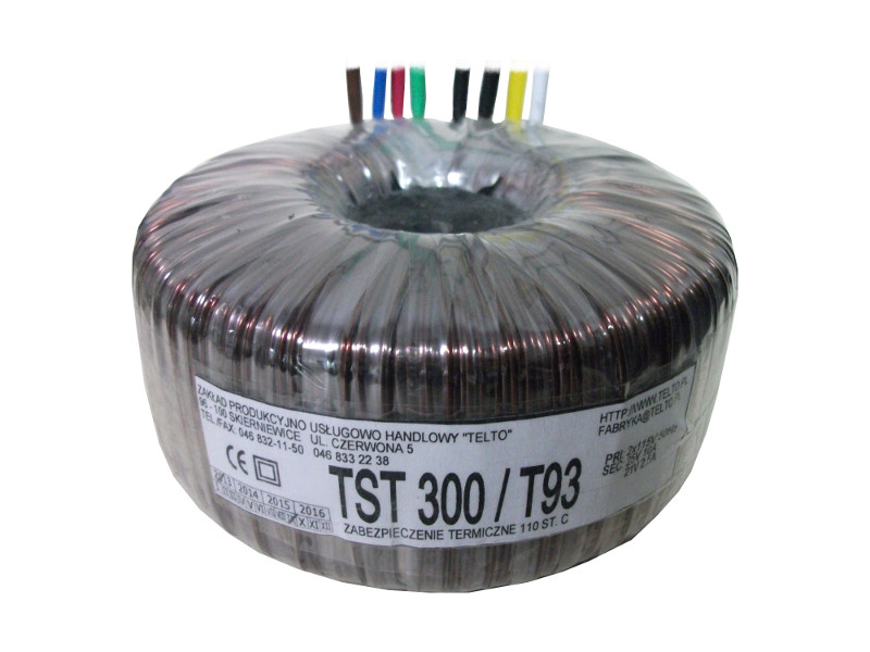 Transformator toroidalny sieciowy TST  300/T093 2x115/25V 10A, 2