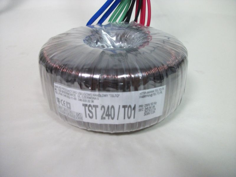Transformator toroidalny sieciowy TST  240/T001 230/2x8.5V 2A 2x