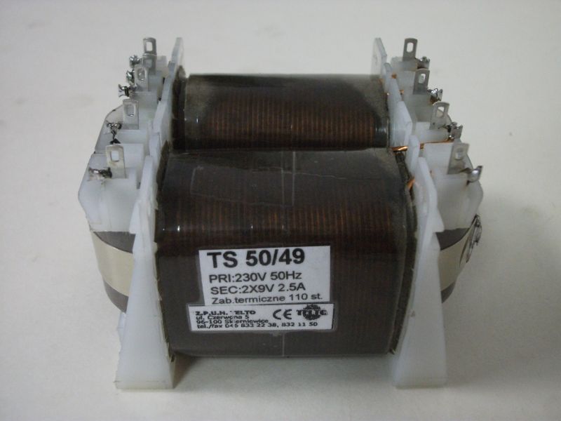 Transformator TS   50/49 (2x9V 2.5A)