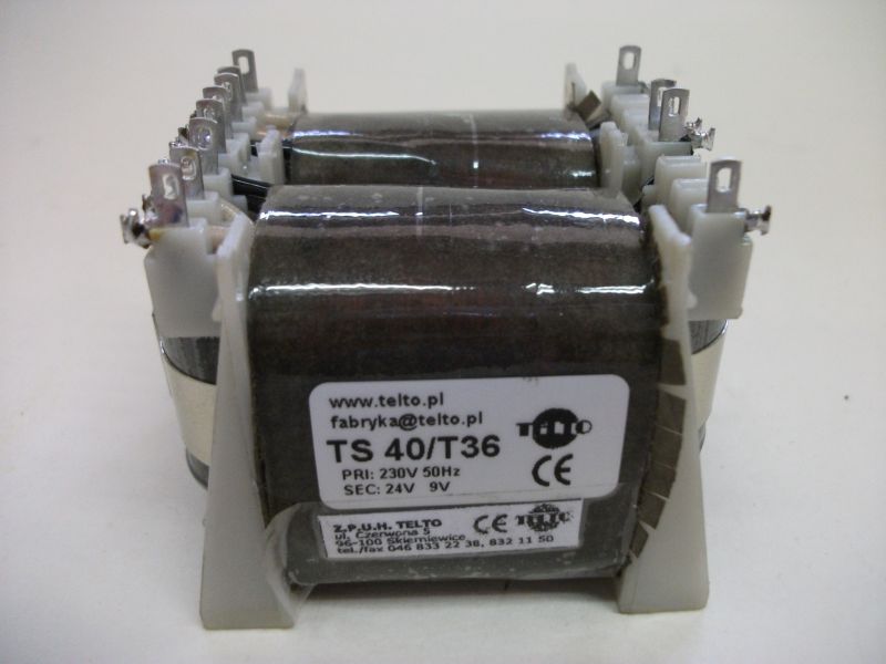 Transformator TS   40/T036 230/24V 1A 9V 2A