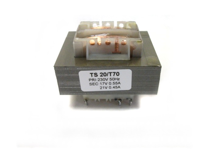 Transformator TS   20/T070 230/17V 0.55A 21V 0.45A