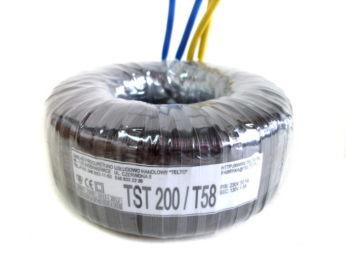 Transformator toroidalny sieciowy TST  200/T058 230/135V 1.5A