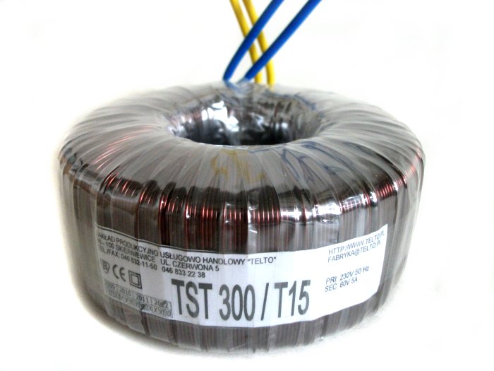 Transformator toroidalny sieciowy TST  300/T015 230/60V 5A