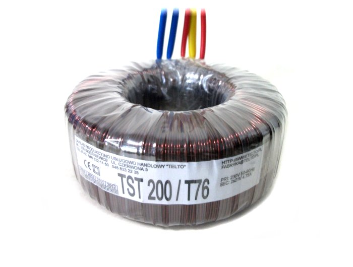 Transformator toroidalny sieciowy TST  200/T076 230/2x21V 4.75A
