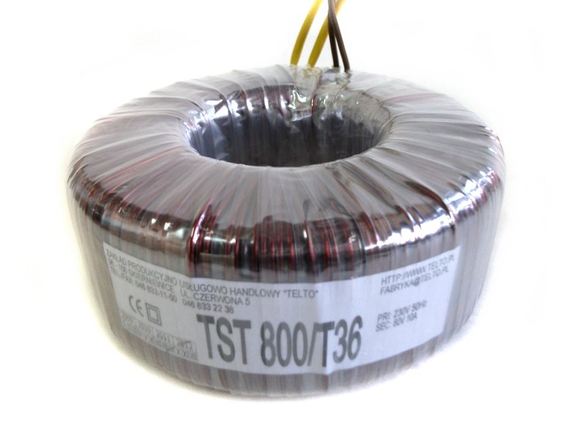 Transformator toroidalny sieciowy TST  800/T036 230/80V 10A