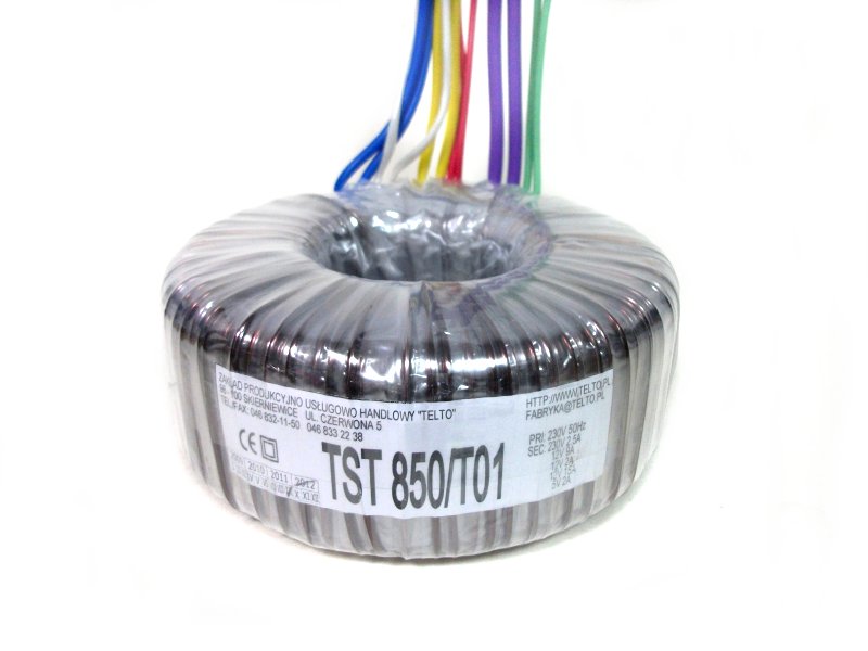 Transformator toroidalny sieciowy TST  850/T002 230/2x55V