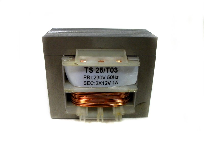 Transformator TS   25/T03 (2x12V 1A)