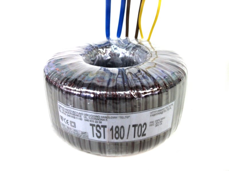 Transformator toroidalny sieciowy TST  180/T002 (230V/20V 8A, 26