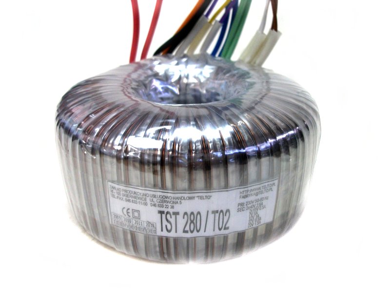 Transformator toroidalny sieciowy TST  280/T002 230/2x40V 2.5A,