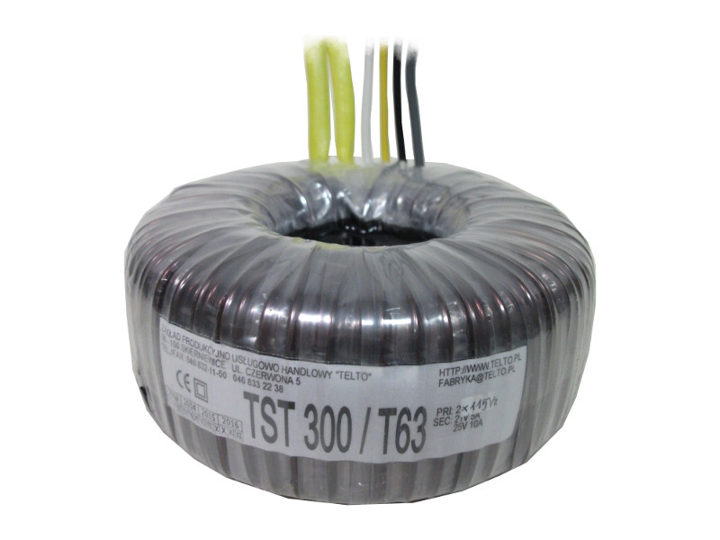 Transformator toroidalny sieciowy TST  300/T063 2X115/21V 2.4A,