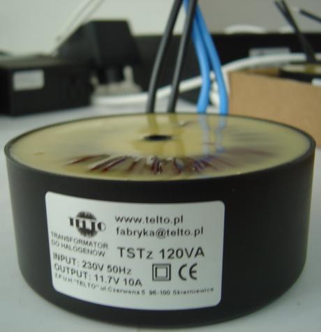 Transformator halogenowy zalewany w kubku TSTz 120VA 12V